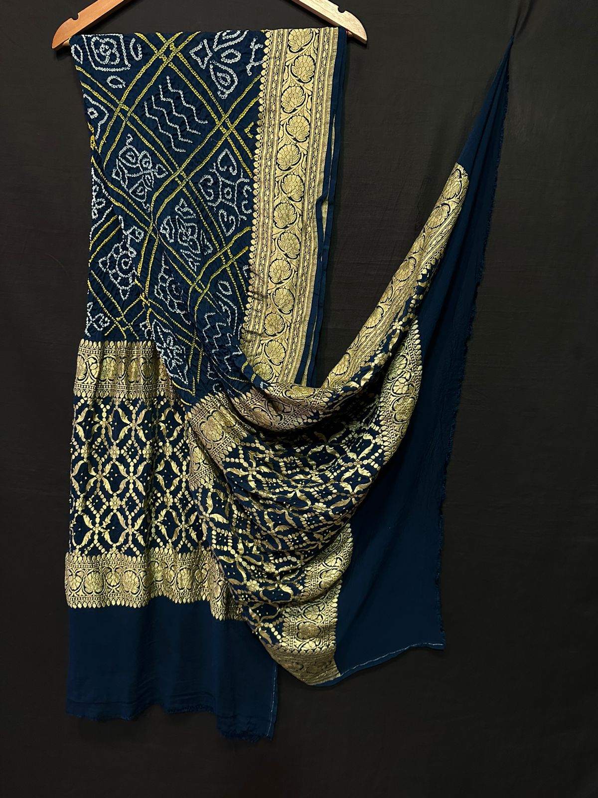 Pure Modal Silk  Bandhaj  Print   Dupatta