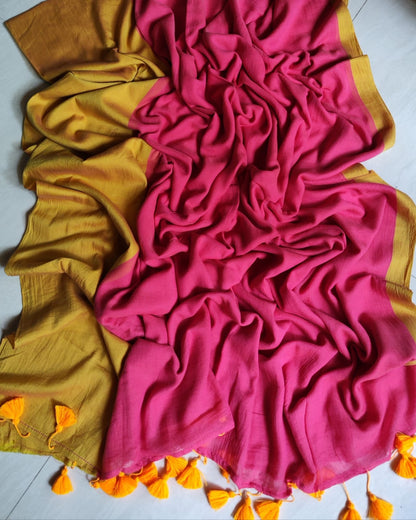 Beautiful Cotton Mulmul  Saree