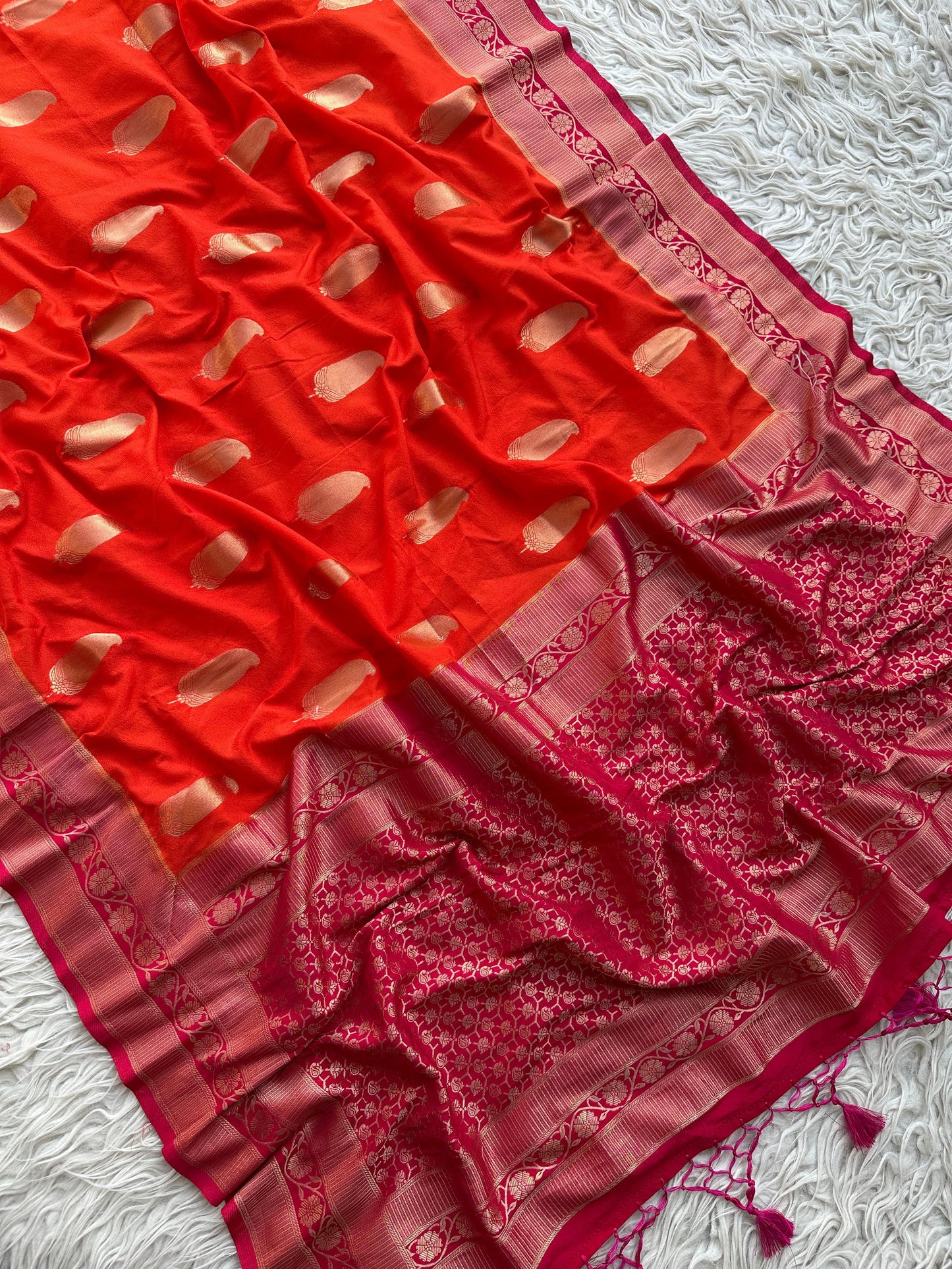 Banarasi  Georgette Silk Saree With Zari Work