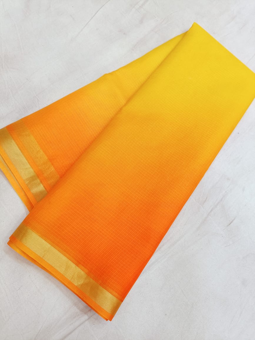 Beautiful Pure Kota Cotton Sheded Dye Saree