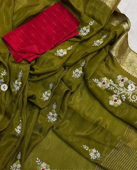 Pure  Silk Zari Work  Saree