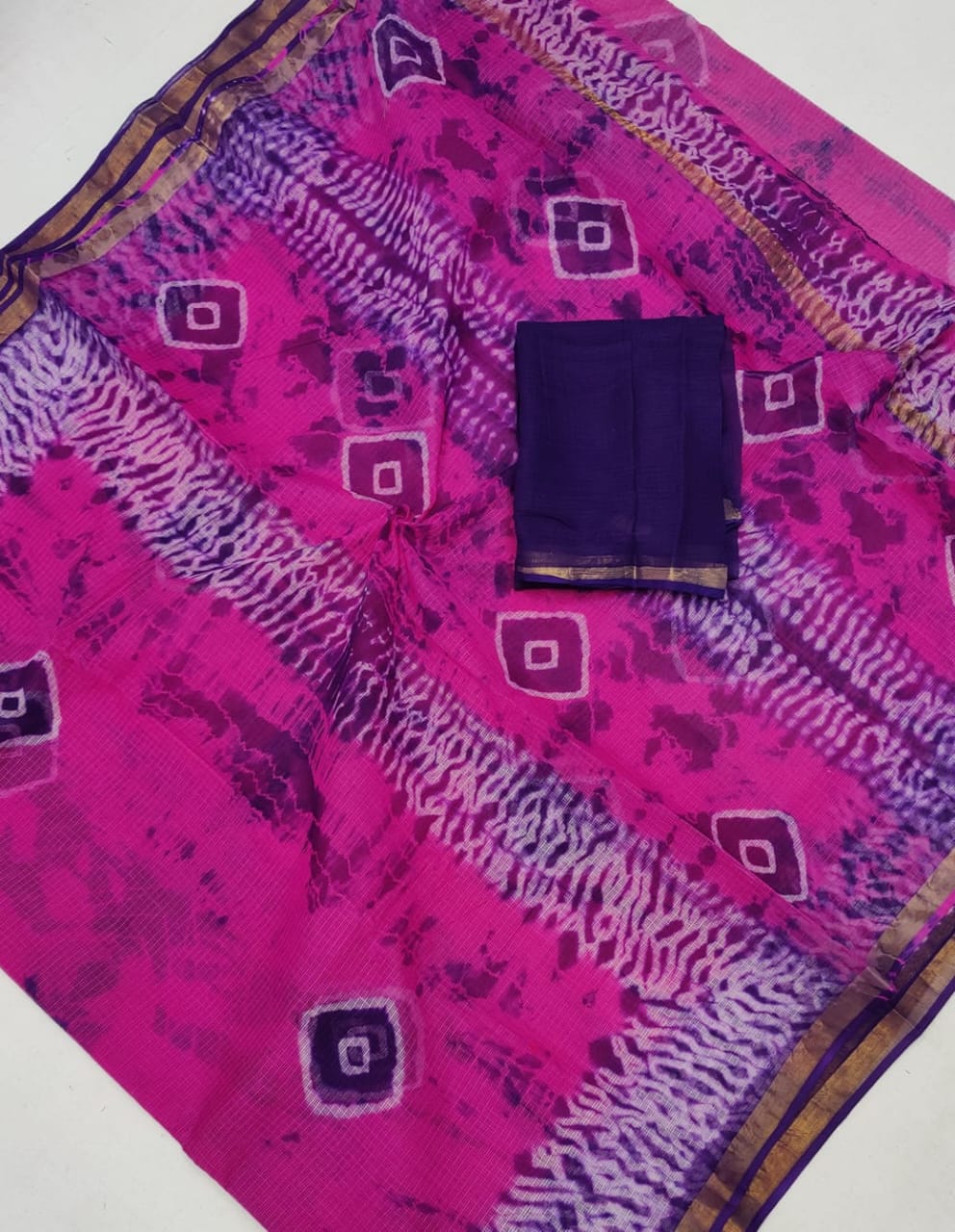 Kota Doriya Printed saree with blouse