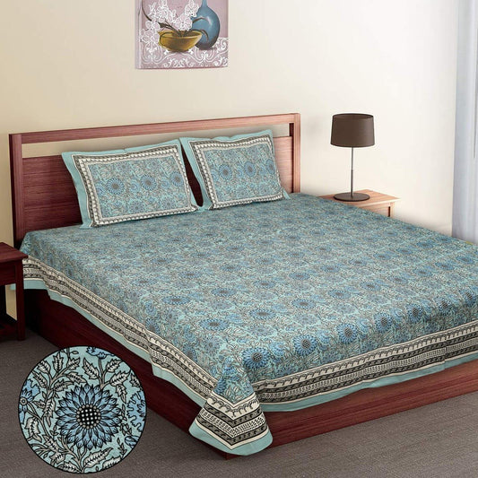 Pure Cotton Jumbo Size Double Bedsheet. ( 108X 108) with pillow covers