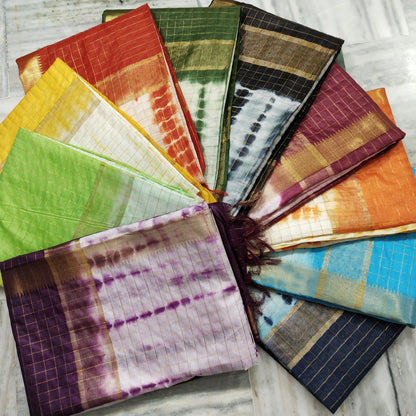 Pure Cotton Silk Mangalagiri  Saree With  Blouse .