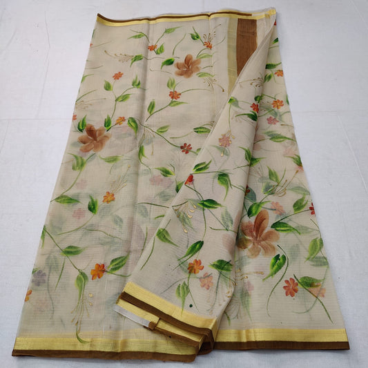 Pure Cotton Kota Doriya Saree With Blouse