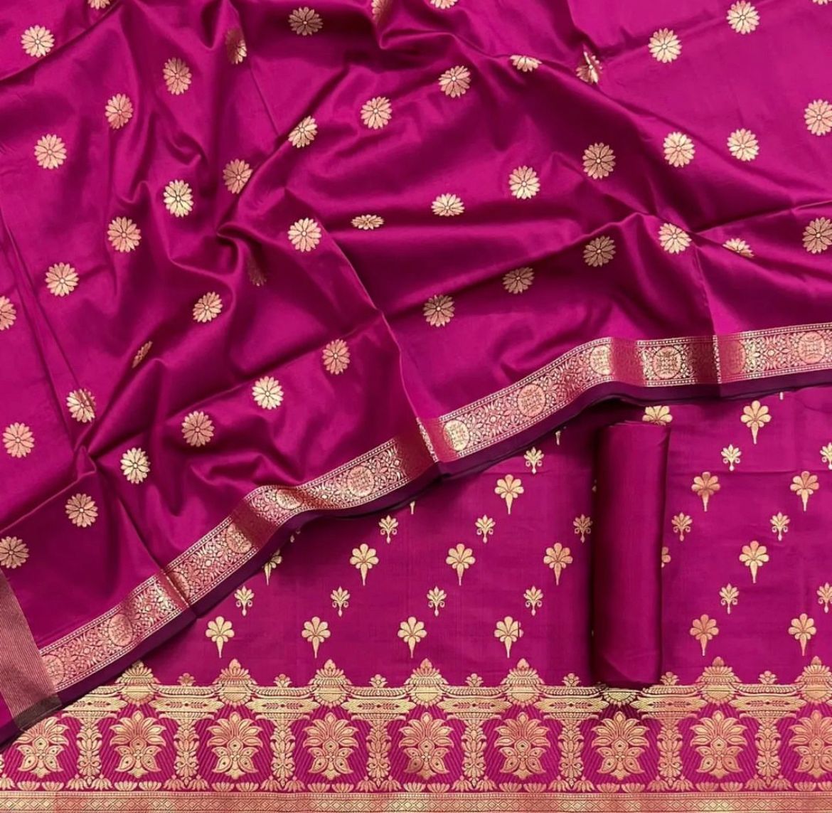 Banarasi silk Unstitched Suit