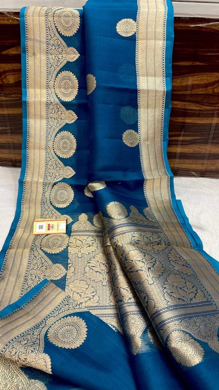 Banarasi Semi  kora silk saree