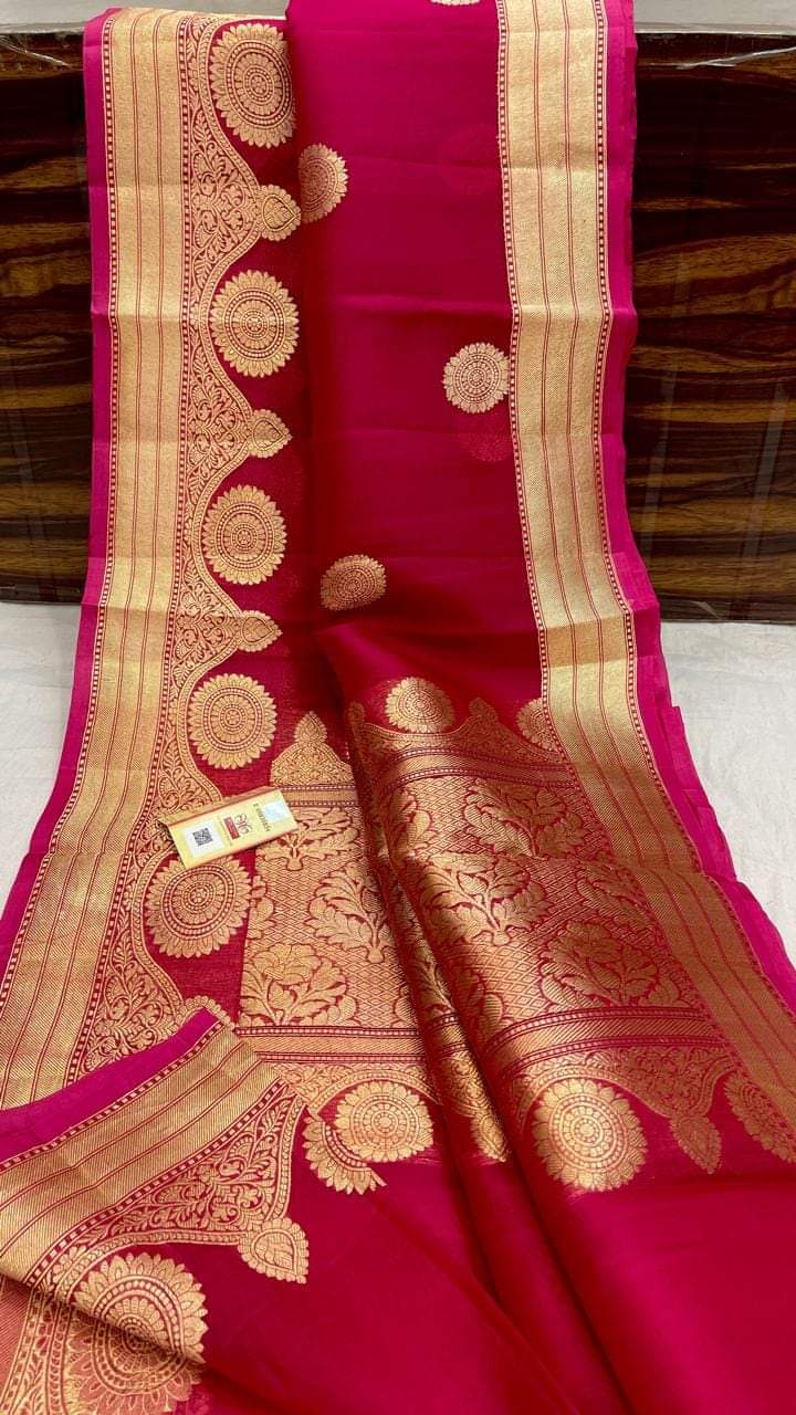 Banarasi Semi  kora silk saree