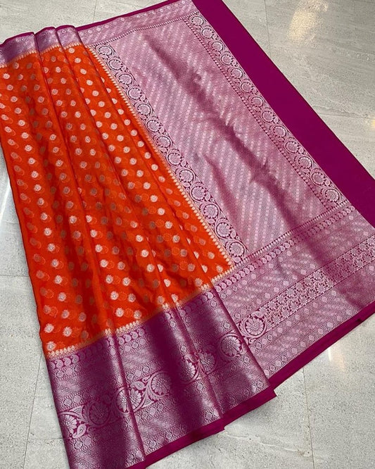 Designer Katan georgette Banarasi Saree