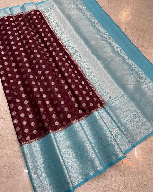 Designer Katan georgette Banarasi Saree