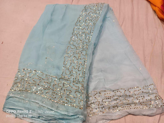 Pure Jaipuri Chiffon Saree