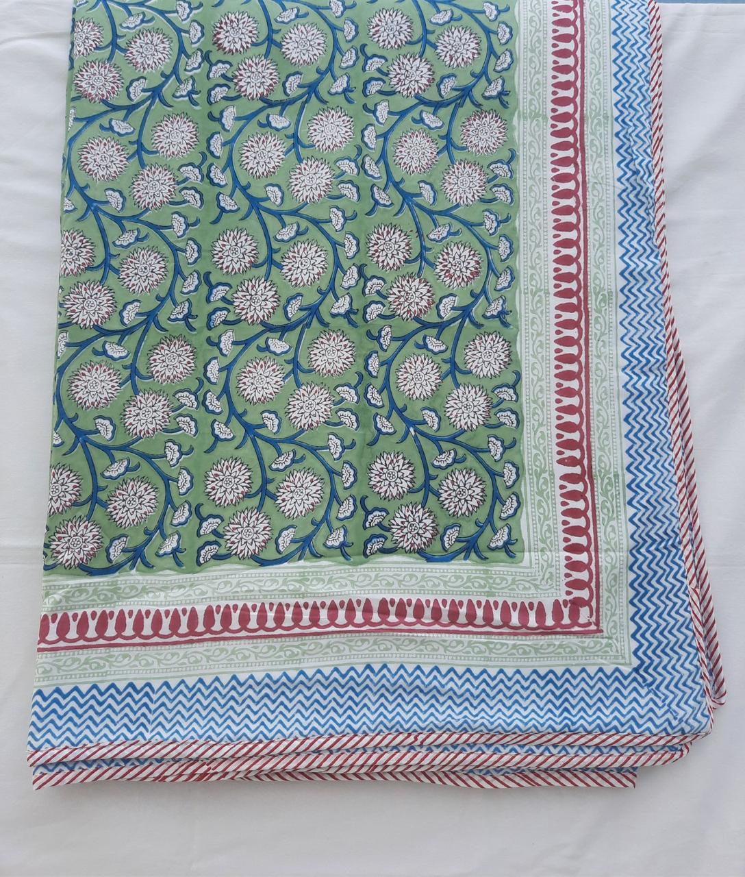 Hand Block Double Sided Print AC Quilt | DOUBLE BED |