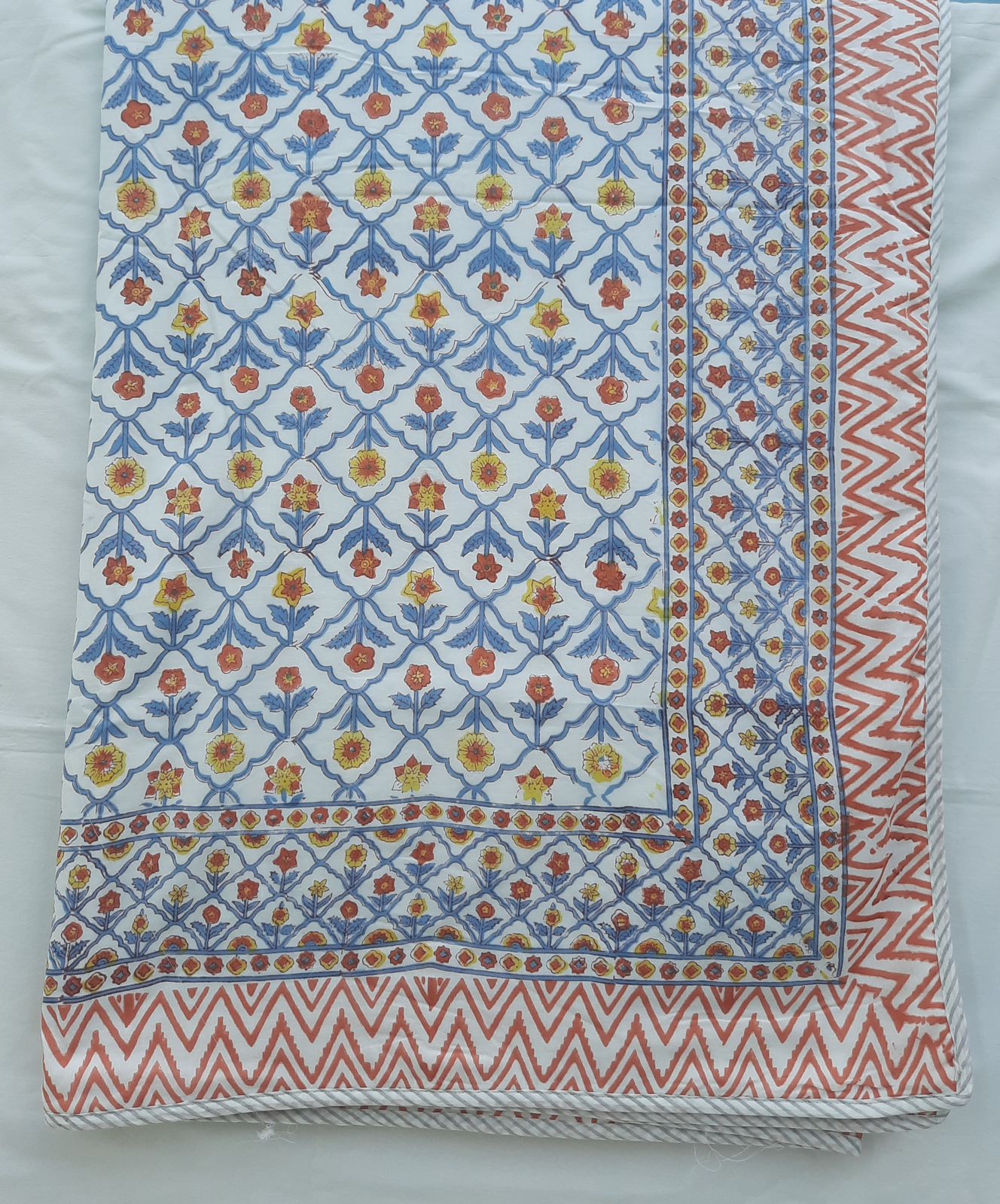 Hand Block Double Sided Print AC Quilt | DOUBLE BED |