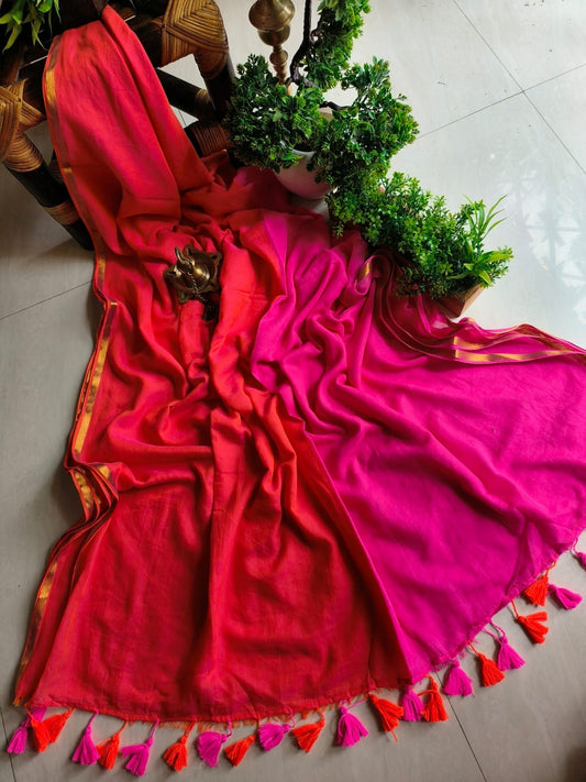 Beautiful Cotton Mulmul  Saree