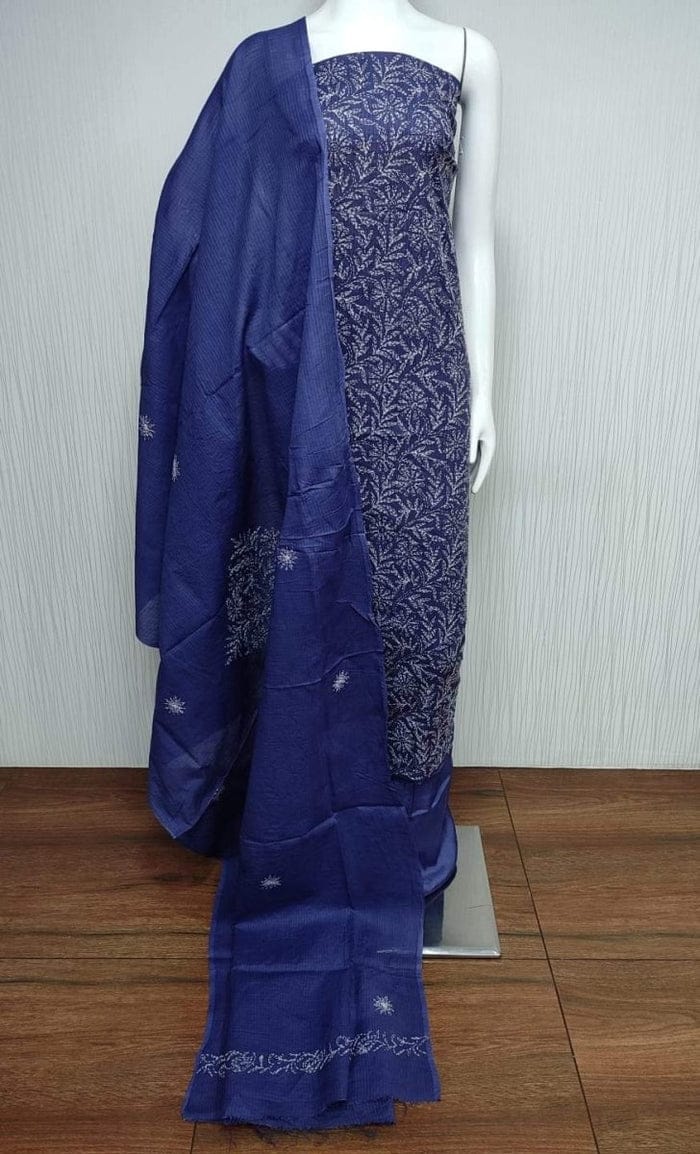 Bhagalpuri Katan Staple 3PC Unstitched Suit