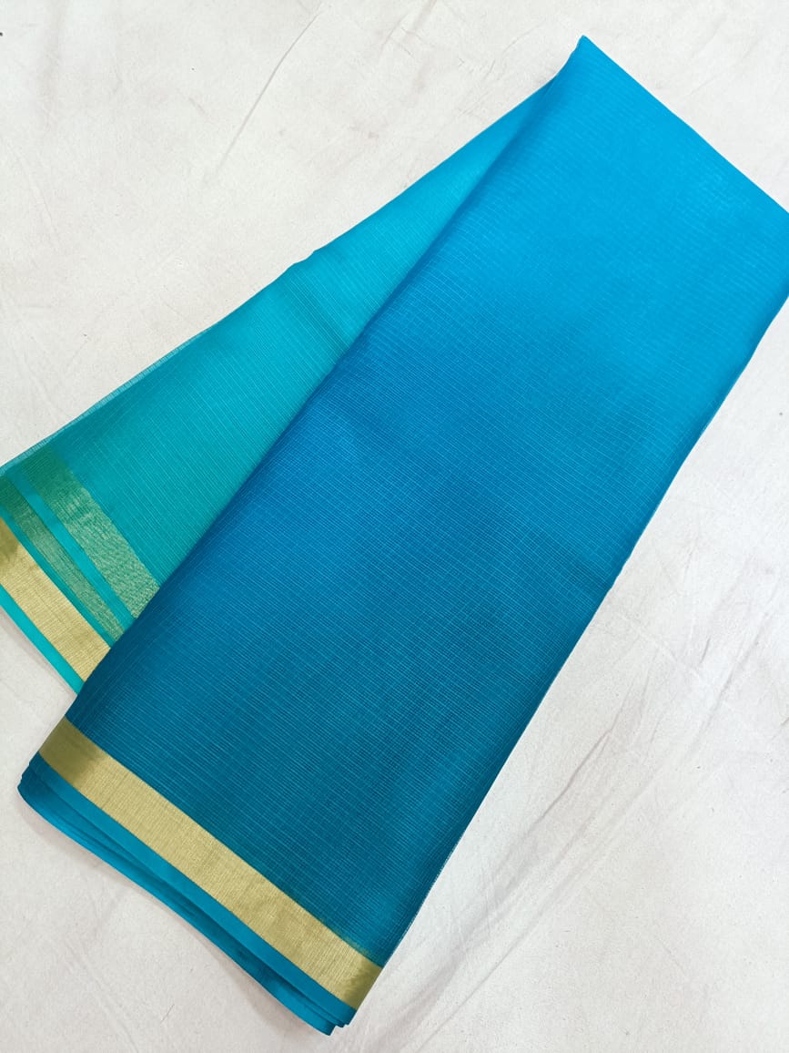 Beautiful Pure Kota Cotton Sheded Dye Saree