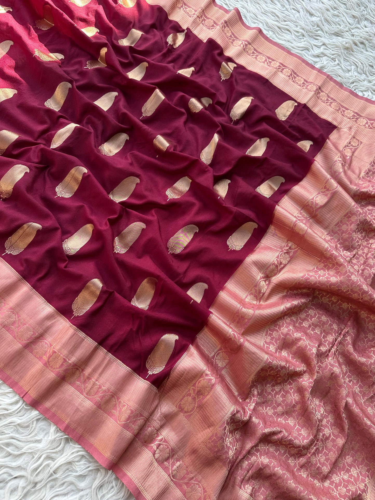 Banarasi  Georgette Silk Saree With Zari Work