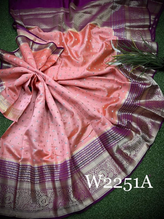 Banarasi  Semi Kora Organza Soft Silk Saree