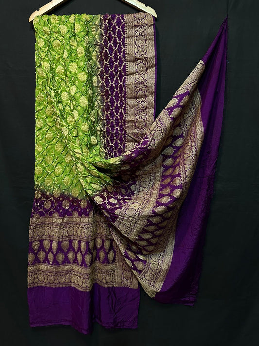 Pure Modal Silk  Bandhaj  Print   Dupatta