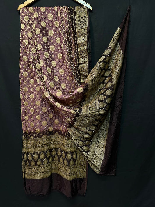 Pure Modal Silk  Bandhaj  Print   Dupatta