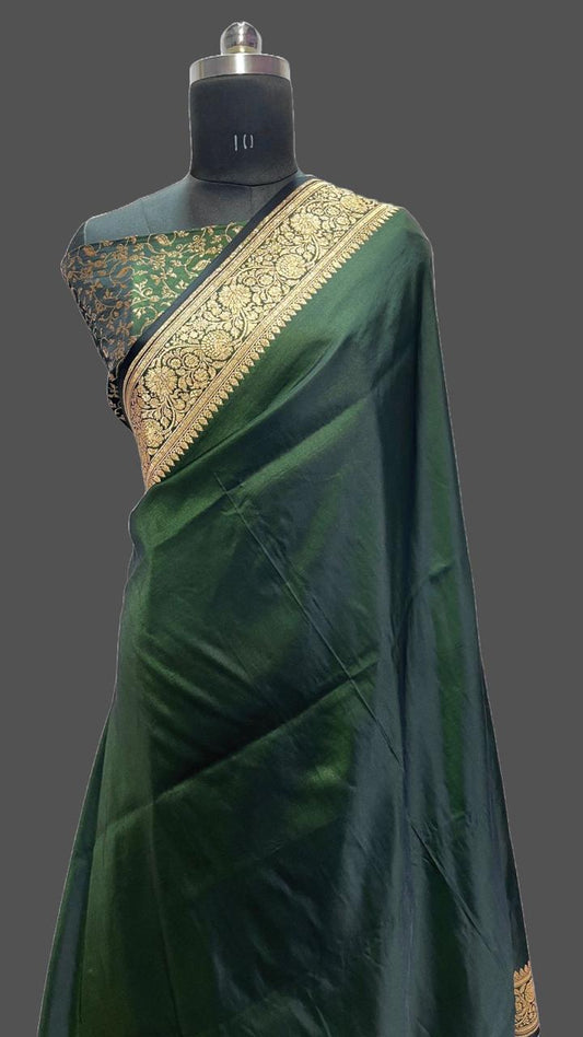 Designer Banarasi Satan Katan Saree With Blouse