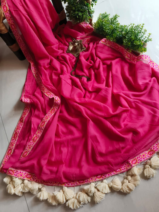 Beautiful Cotton Mulmul  Saree