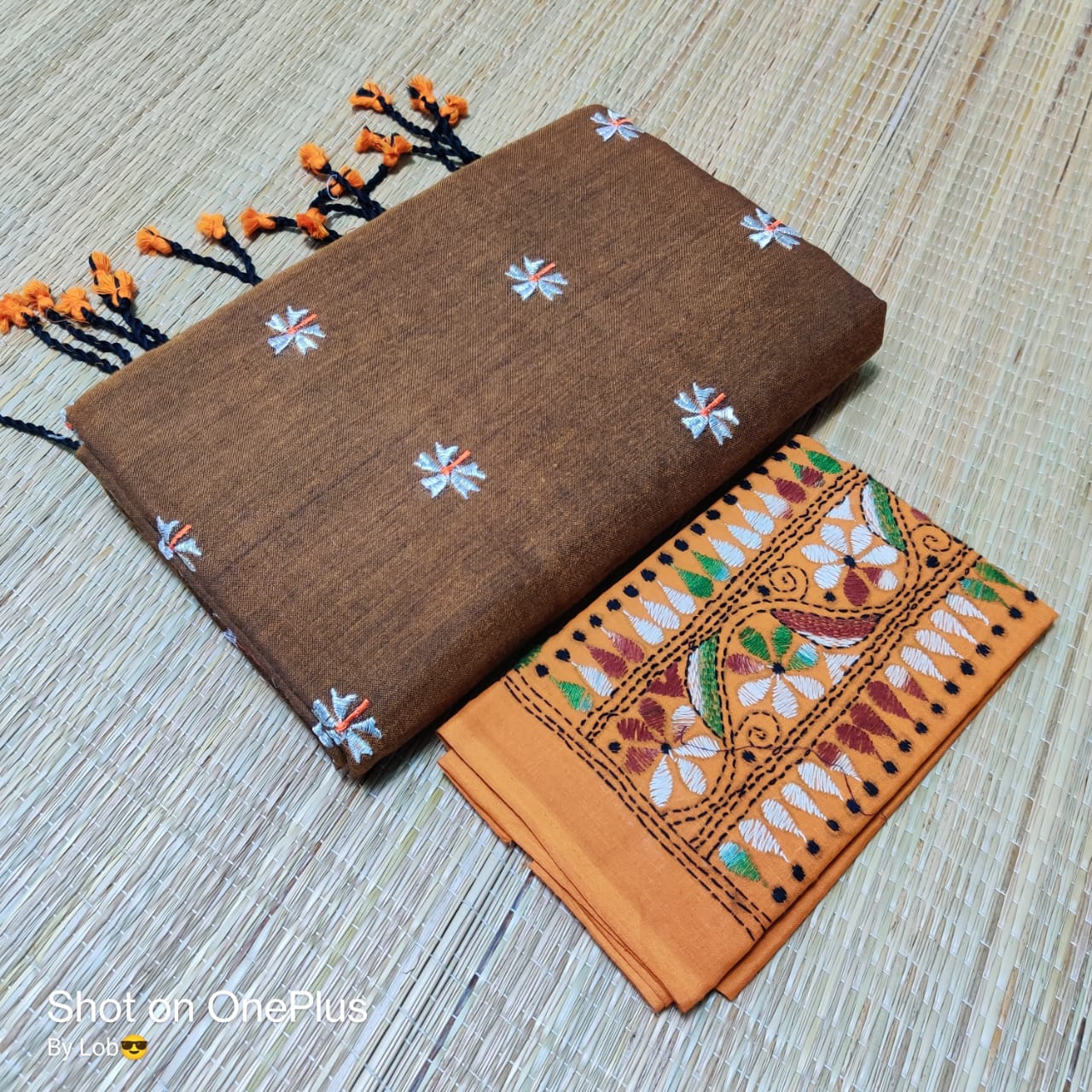 Pure Handloom  Khaddi Cotton Saree  With Blouse