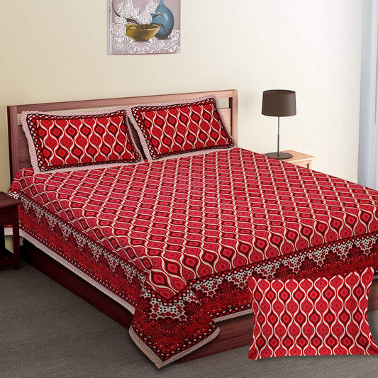 Pure Cotton Jumbo Size Double Bedsheet. ( 108X 108) with pillow covers