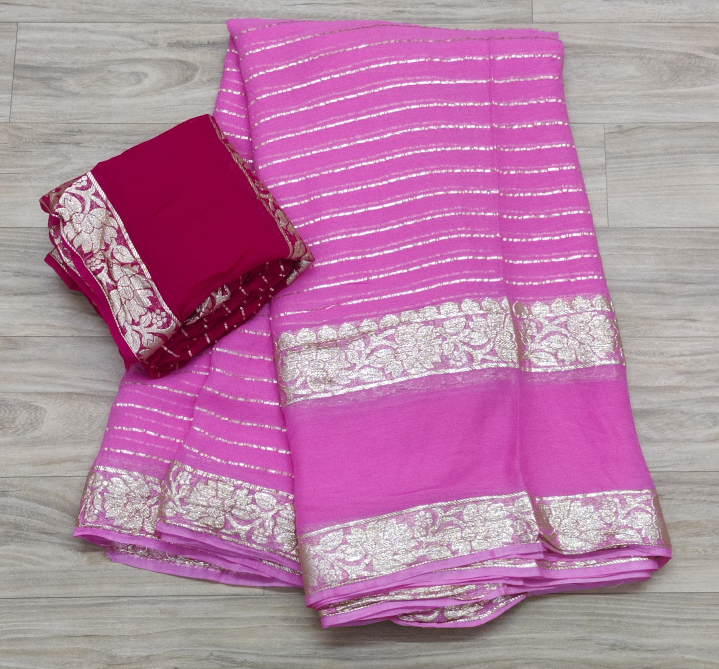 Georgette Beautiful  Zari Work Saree