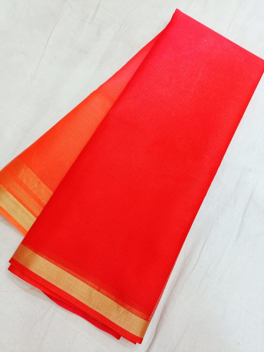 Beautiful Pure Kota Cotton Sheded Dye Saree