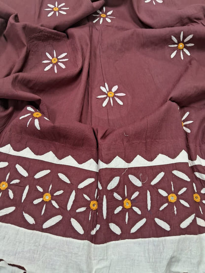 Pure cotton Applique Work Dupatta.