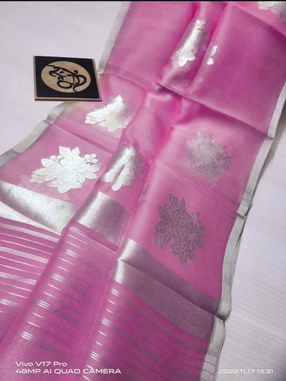 Banarasi  Semi Kora Organza Dybel  Saree