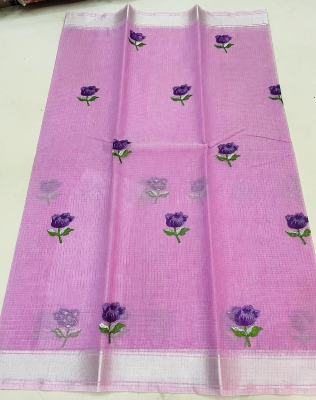 Pure Kota cotton embroidery work Saree