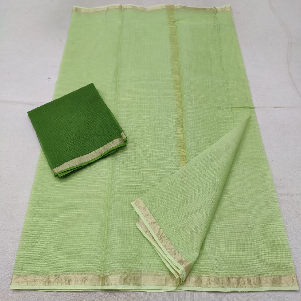 Pure Cotton Kota Plain Dye Saree