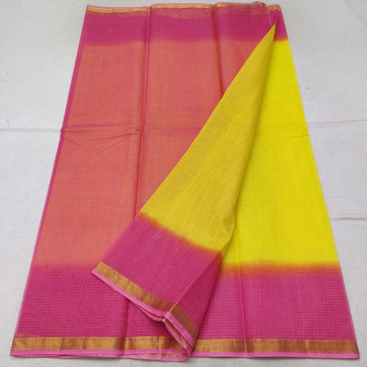 Pure Cotton Kota Plain Dye Saree