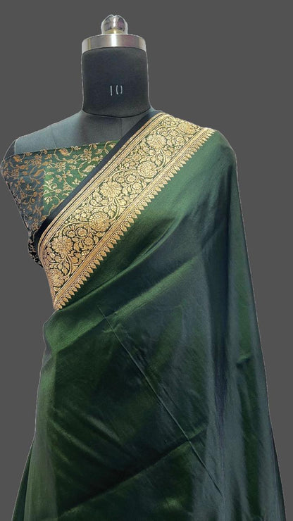 Designer Banarasi Satan Katan Saree With Blouse