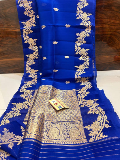 Banarasi Semi  Kora Organza Dybel  Saree