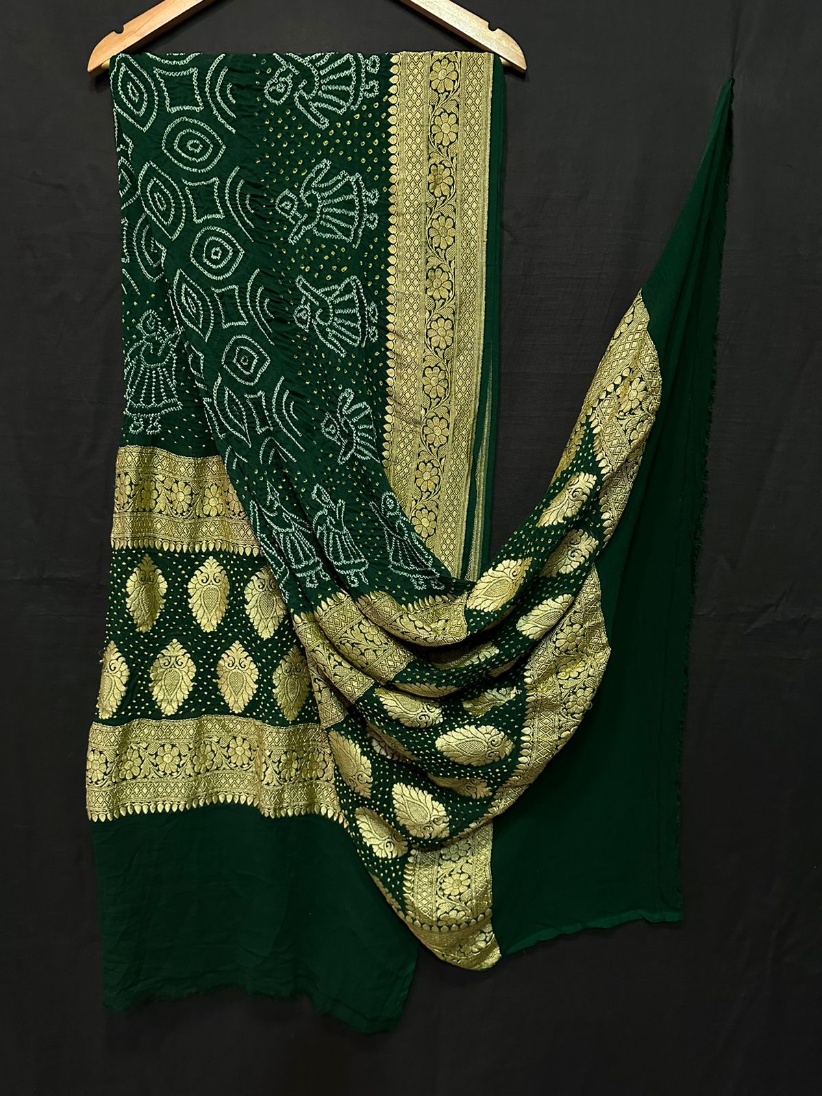 Pure Modal Silk  Bandhaj  Print   Dupatta