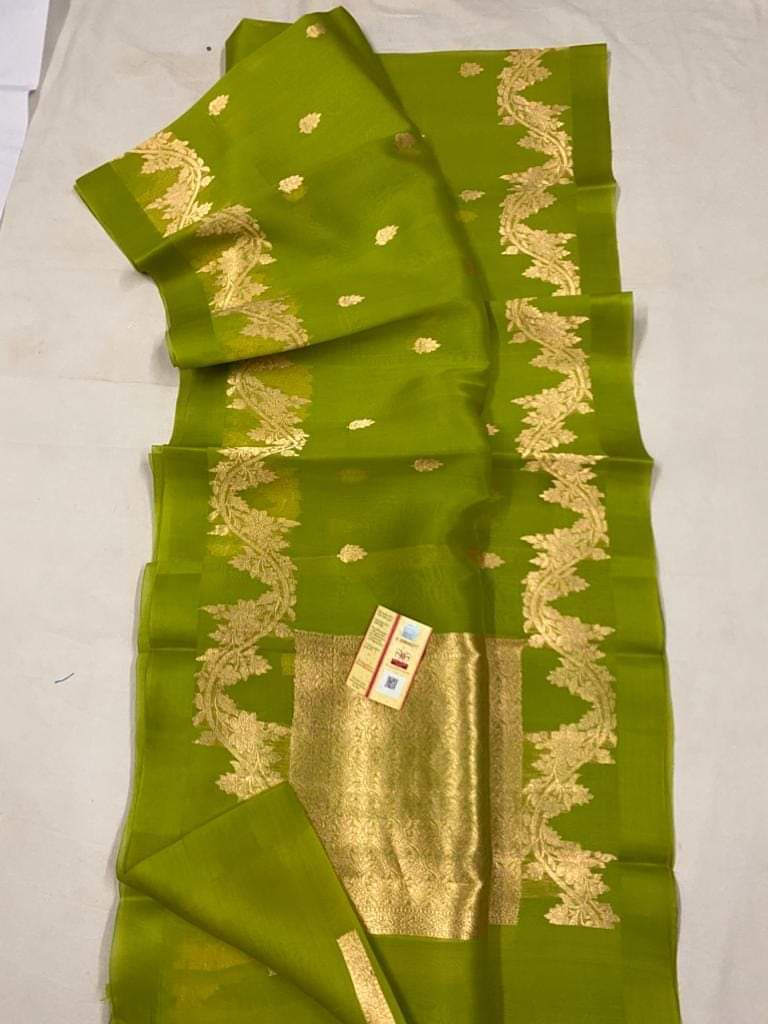 Banarasi Semi  Kora Organza Dybel  Saree