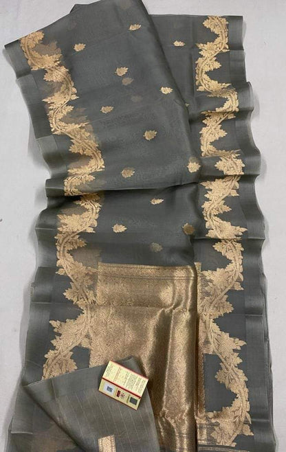 Banarasi Semi  Kora Organza Dybel  Saree