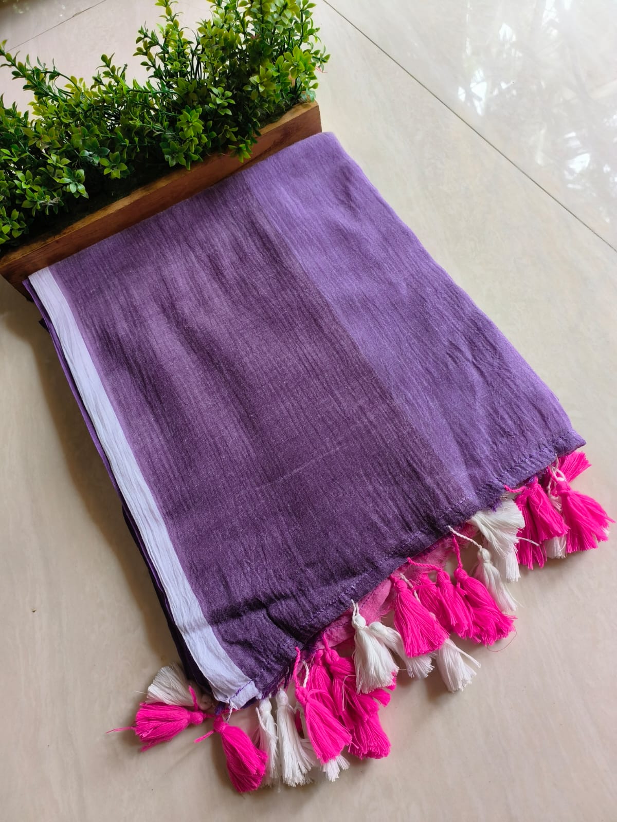 Beautiful Cotton Mulmul  Saree