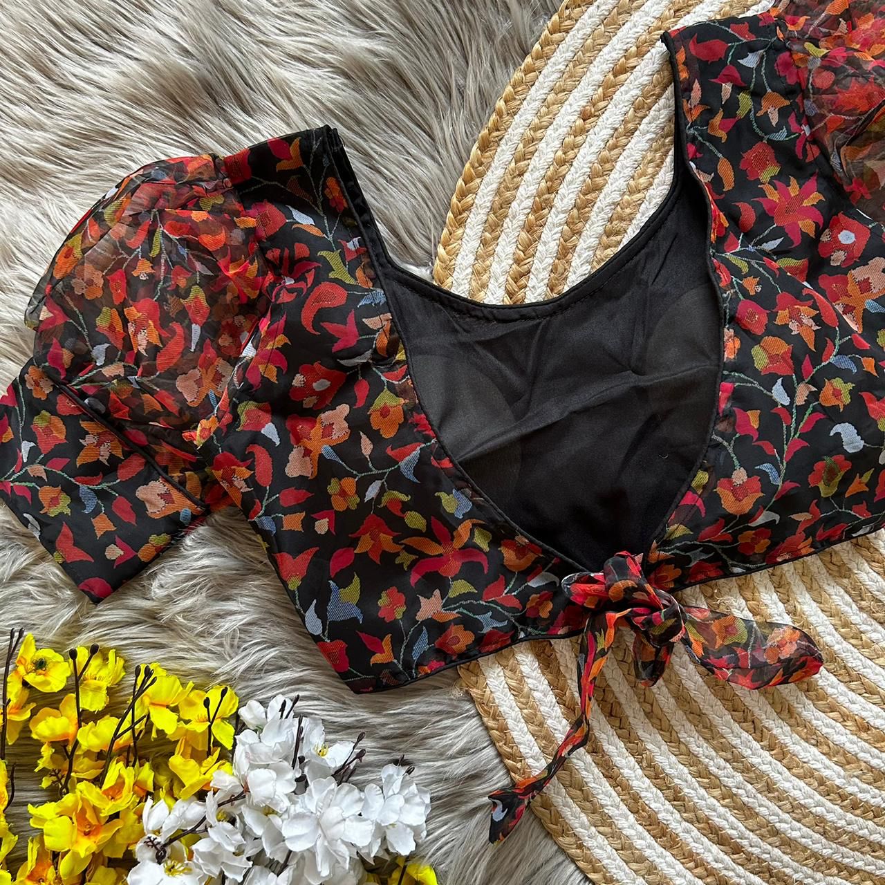 Digital Printed Flower Beauty Blouse