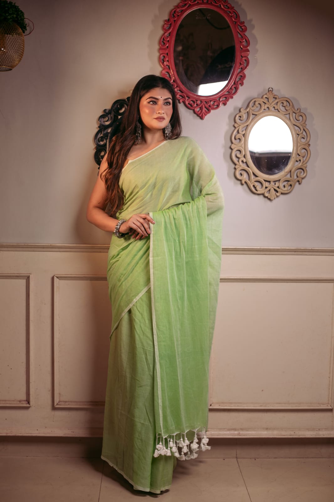 Pure Mul Cotton Saree Without Blouse