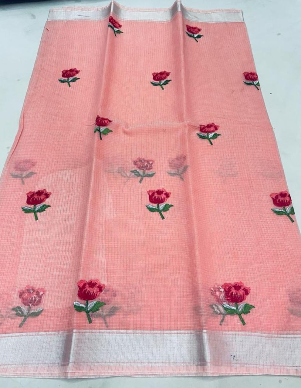 Pure Kota cotton embroidery work Saree