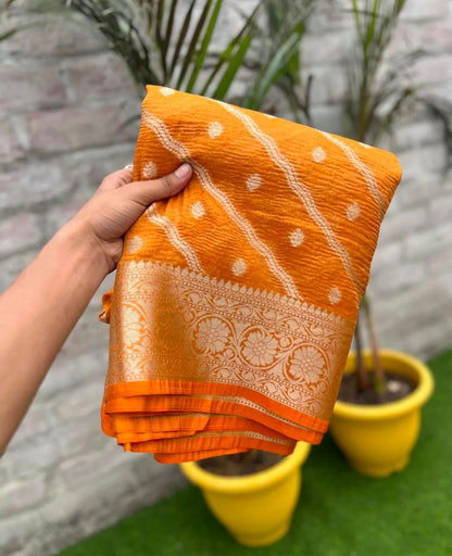 Banarasi Tissue Silk   Saree With Blouse