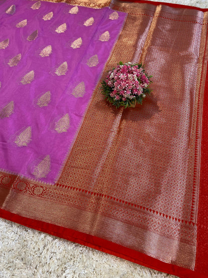 Banarasi Semi Khaddi Katan Georgette Soft Silk Saree