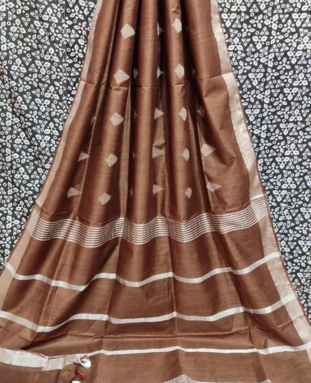 Katan Silk Saree With Running Blouse .