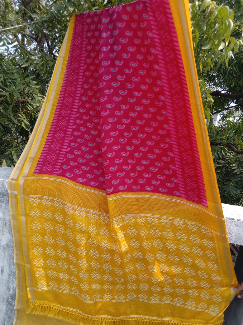 Beautiful Kota Art 3D Block Print Work Saree