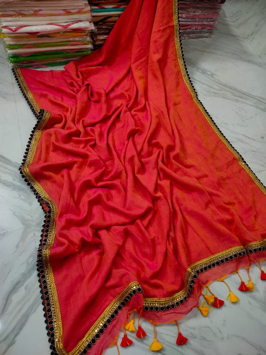 Beautiful Cotton Mulmul  Saree