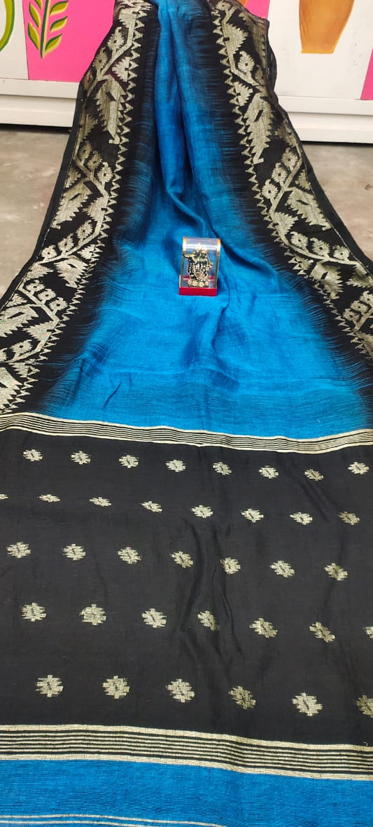 Pure Linen Saree With Running Blouse